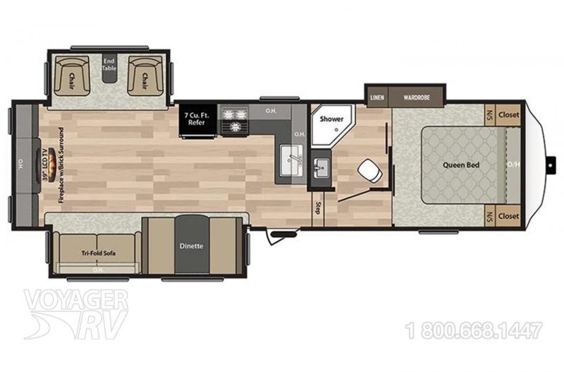 2017 THOR SPRINGDALE SG 25 FRWE Floorplan