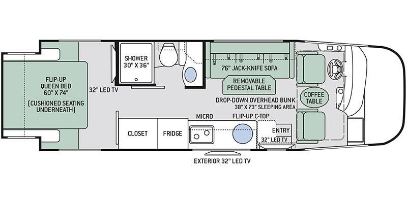 2019 THOR AXIS 25.2 Floorplan