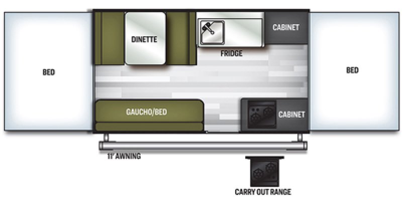 2021 FOREST RIVER ROCKWOOD 2280 Floorplan