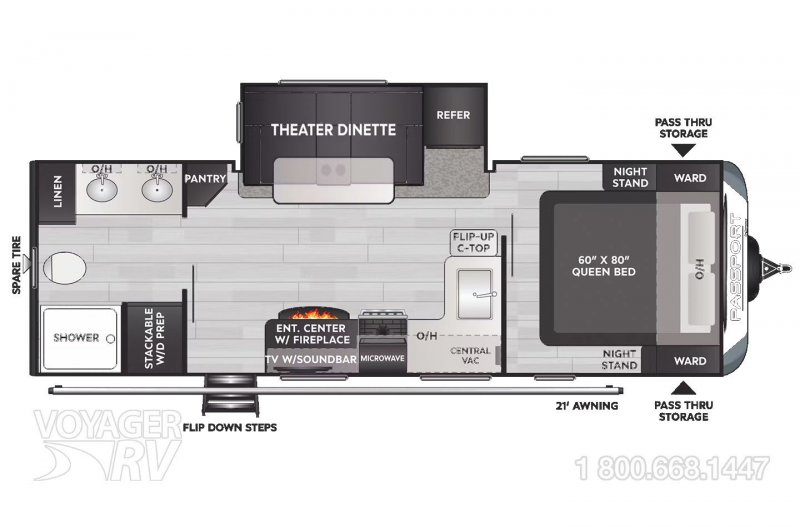 2022 KEYSTONE PASSPORT 2400 GT RB Floorplan