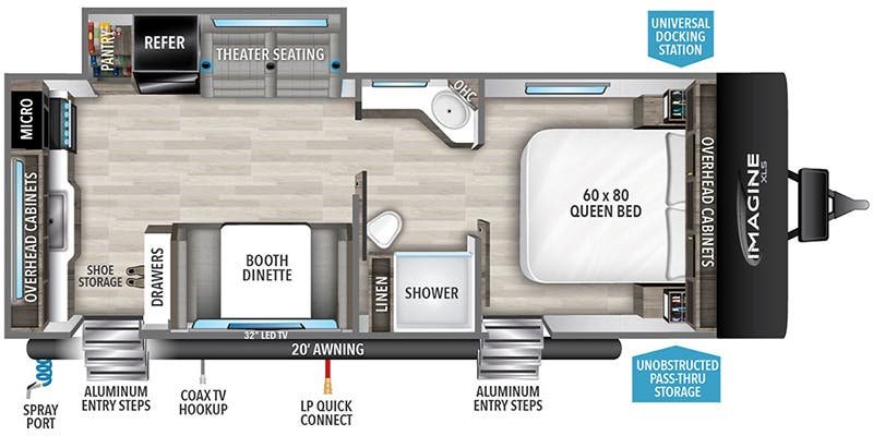 2024 GRAND DESIGN IMAGINE XLS 23 LDE Floorplan