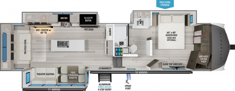 2024 GRAND DESIGN INFLUENCE 3503 Floorplan