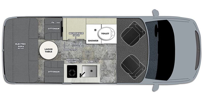 2025 PLEASURE-WAY PLEASURE-WAY ASCENT 2.0 Floorplan