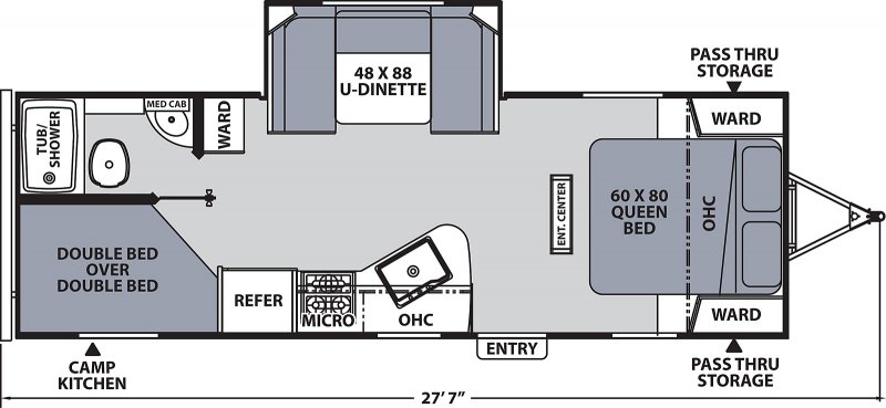 2021 COACHMEN APEX NANO 245 BHS Floorplan