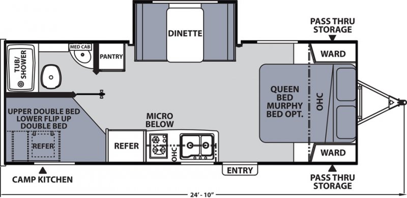 2023 COACHMEN APEX NANO 208 BHS Floorplan