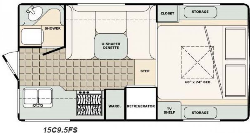 2025 BIGFOOT RV BIGFOOT 1500 9.5 FSLB Floorplan