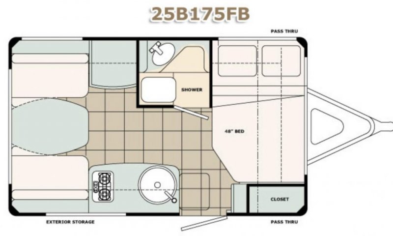 2024 BIGFOOT RV BIGFOOT 2500 BEAST 17 FB Floorplan