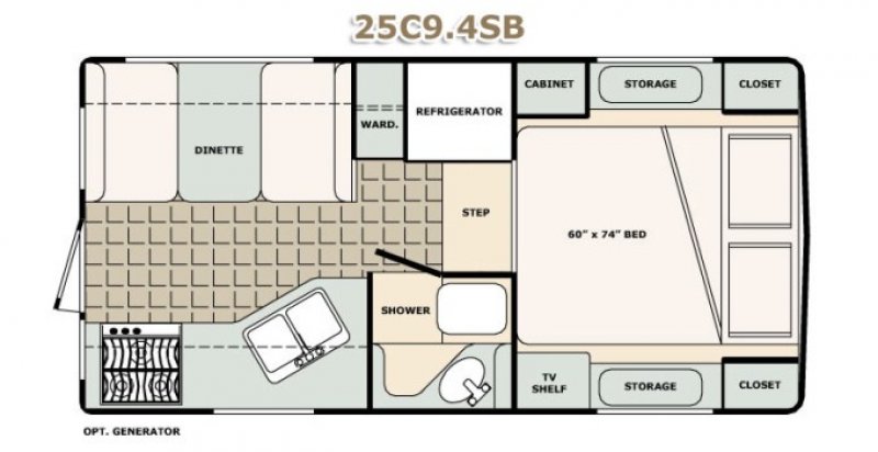 2025 BIGFOOT RV BIGFOOT 2500 94SB Floorplan