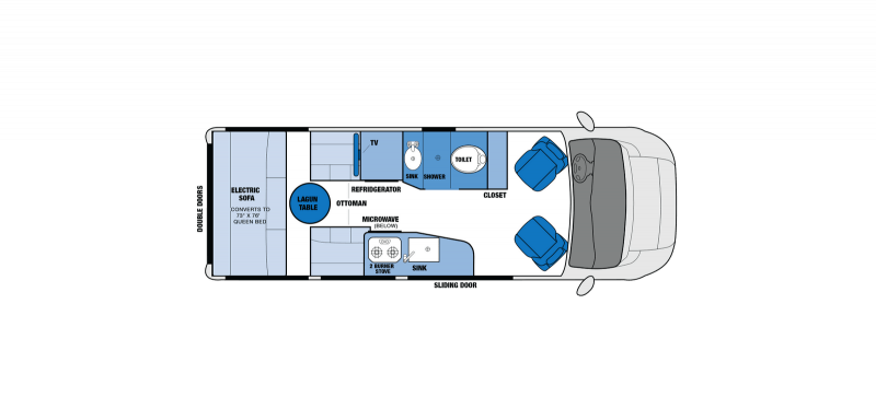 2020 PLEASURE-WAY PLEASURE-WAY LEXOR TS Floorplan