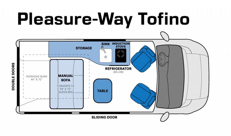 2019 PLEASURE-WAY PLEASURE-WAY TOFINO Floorplan