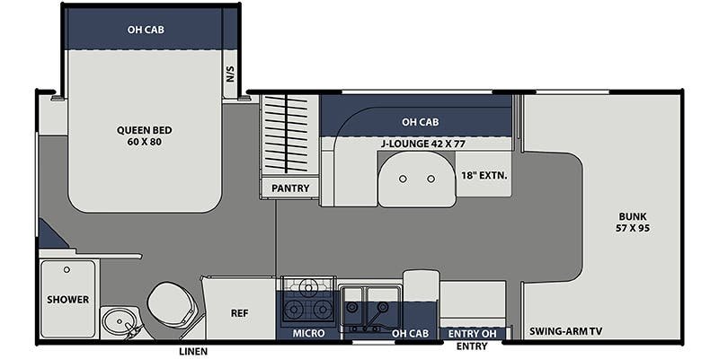 2023 COACHMEN FREELANDER 21RS Floorplan