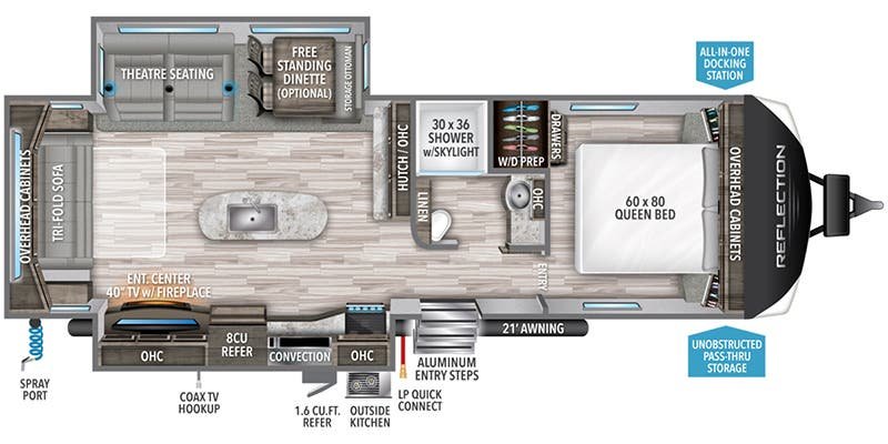 2021 GRAND DESIGN REFLECTION 297 RSTS Floorplan