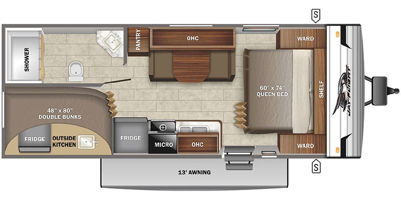 2022 JAYCO JAYFLIGHT 224 BH Floorplan