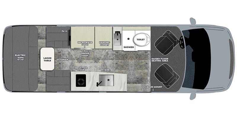 2019 PLEASURE-WAY PLATEAU TS Floorplan