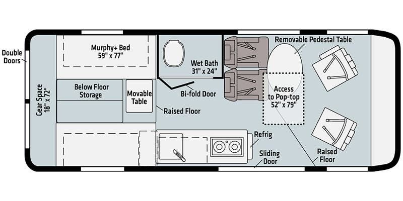 2023 WINNEBAGO SOLIS 59 P Floorplan
