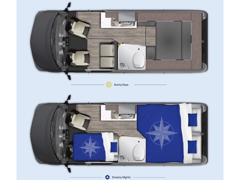 2025 ROADTREK WESTFALIA WAVE SKYLIGHT Floorplan