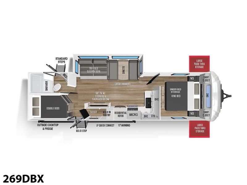2022 FOREST RIVER WILDCAT T269DBX Floorplan