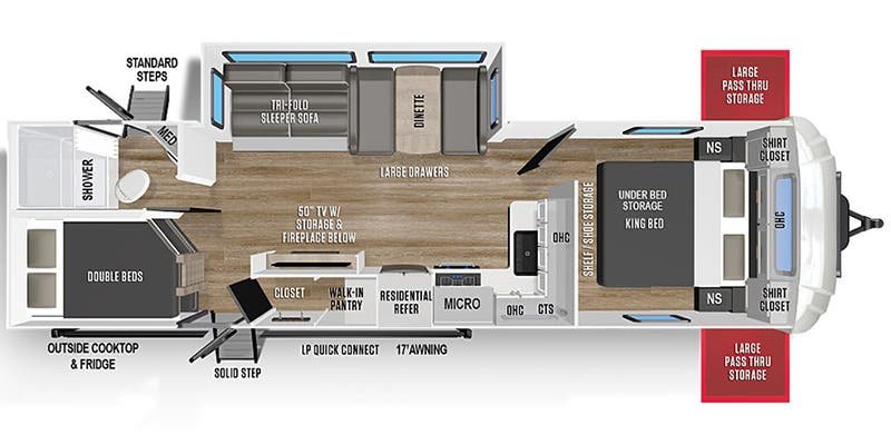 2022 FOREST RIVER WILDCAT T269DBX Floorplan