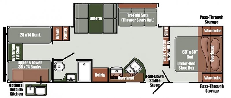 2026 GULF STREAM ENVISION 284QB Floorplan