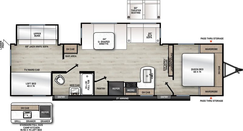 2026 FOREST RIVER AURORA 32BDS Floorplan
