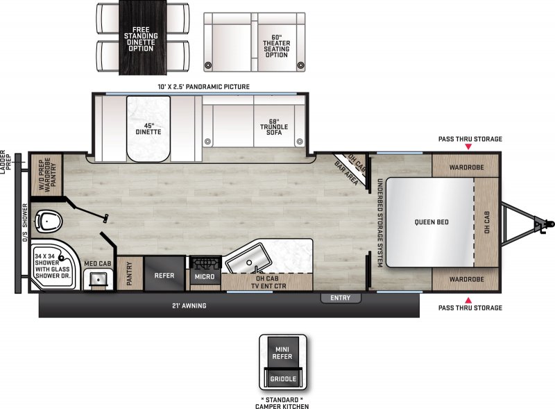 2026 FOREST RIVER AURORA 24RBS Floorplan