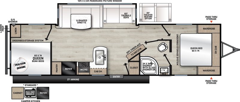 2026 FOREST RIVER AURORA 29TQS Floorplan