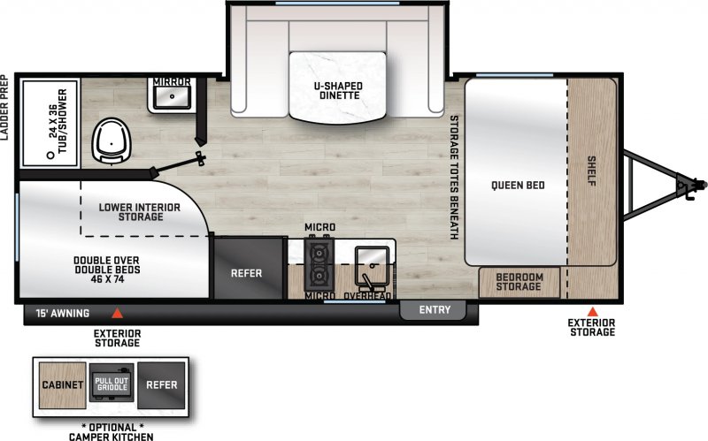 2026 FOREST RIVER AURORA 18BHSX Floorplan
