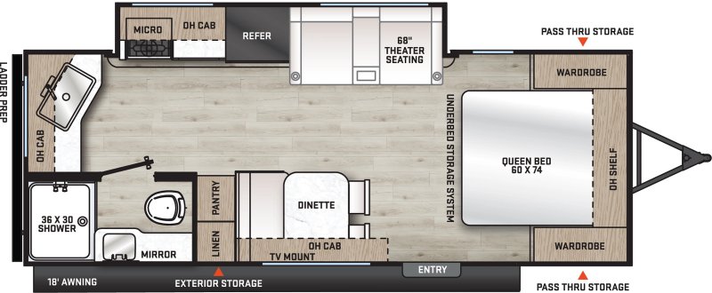 2026 FOREST RIVER AURORA 22MLS Floorplan