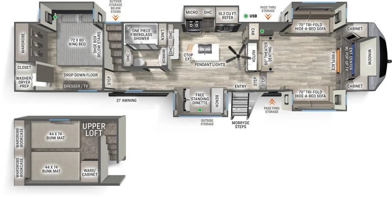 2026 FOREST RIVER SIERRA 3990FL Floorplan