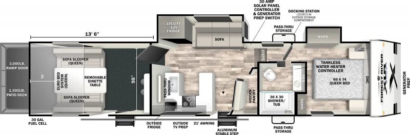 2026 FOREST RIVER XLR BOOST 363BX Floorplan
