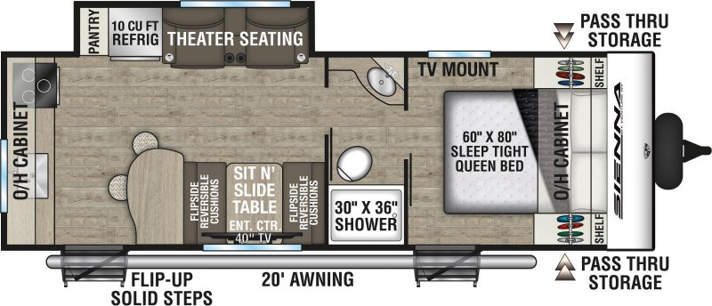 2026 VENTURE RV SIENNA 231VRK Floorplan