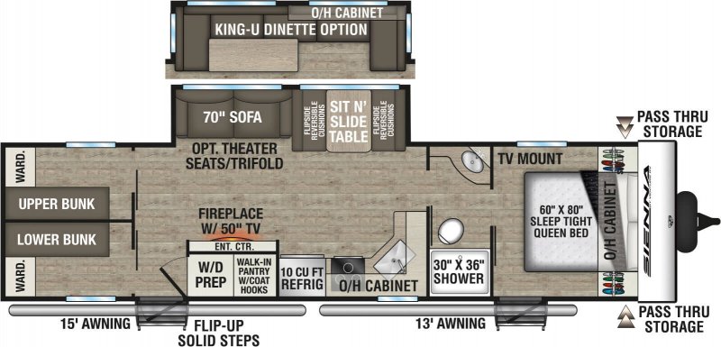 2026 VENTURE RV SIENNA 311VDB Floorplan