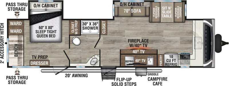 2026 VENTURE RV SPORTTREK 302VFK Floorplan