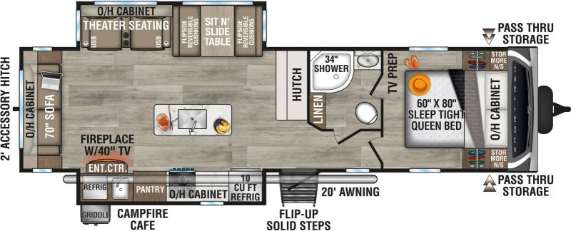 2026 VENTURE RV SPORTTREK 312VIK Floorplan