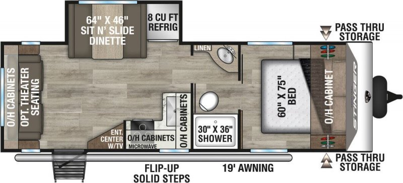 2026 VENTURE RV SPORTTREK 232VRL Floorplan