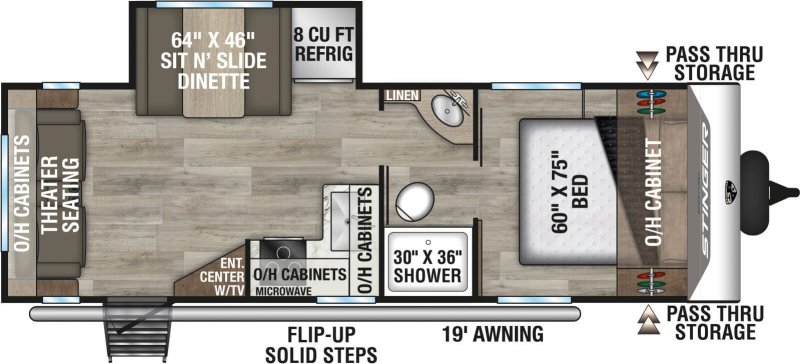 2026 VENTURE RV SPORTTREK 232VRL Floorplan