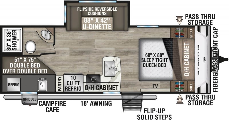 2026 VENTURE RV STRATUS 211VBH Floorplan