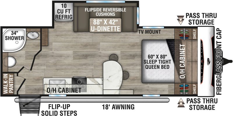 2026 VENTURE RV STRATUS 231VRB Floorplan