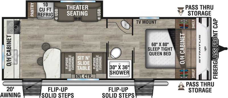 2026 VENTURE RV STRATUS 241VRK Floorplan