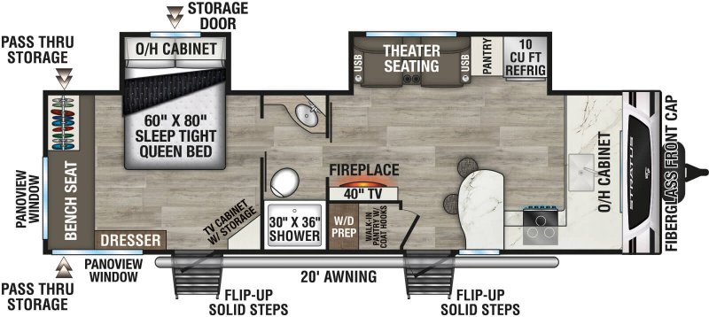2026 VENTURE RV STRATUS 262VFK Floorplan