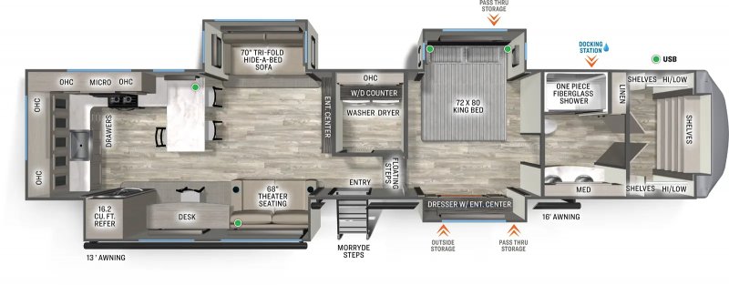 2026 FOREST RIVER SIERRA 3800RK Floorplan