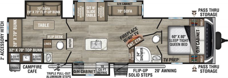 2026 VENTURE RV SPORTTREK 333VIK Floorplan