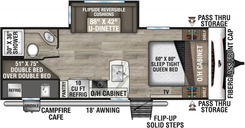2026 VENTURE RV STRATUS 211VBH Floorplan