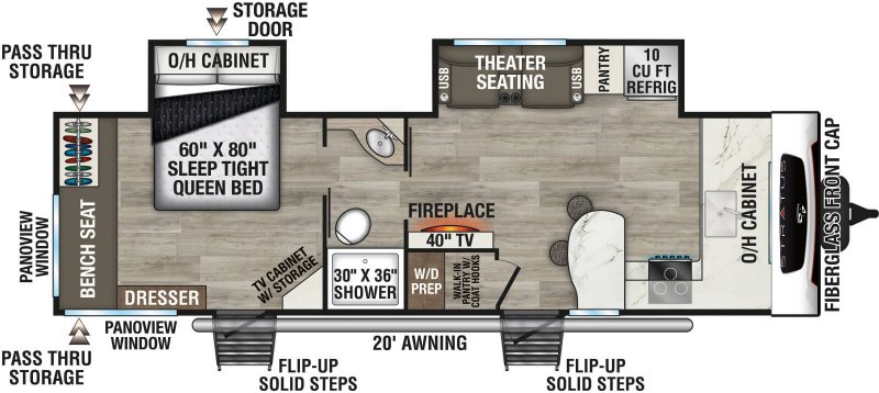 2026 VENTURE RV STRATUS 262VFK Floorplan