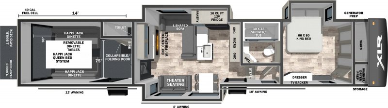 2026 FOREST RIVER XLR NITRO 41G14 Floorplan