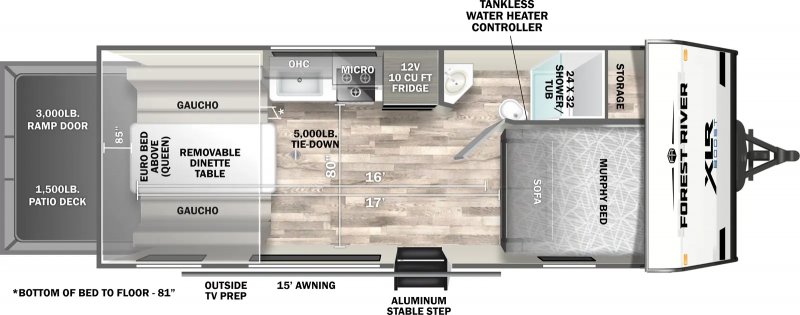 2026 FOREST RIVER MICRO BOOST 2017B Floorplan