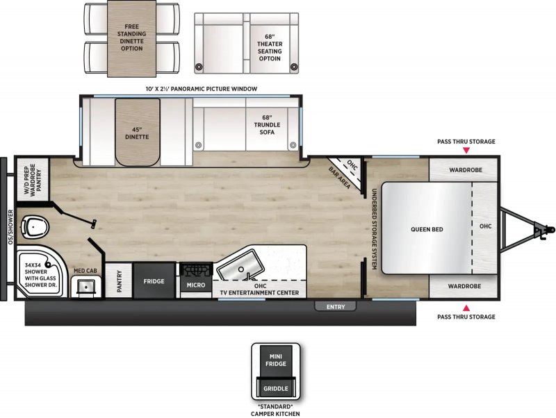 2027 FOREST RIVER AURORA 24RBS Floorplan