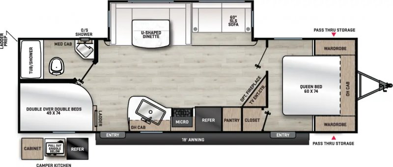 2026 FOREST RIVER AURORA 28BHS Floorplan