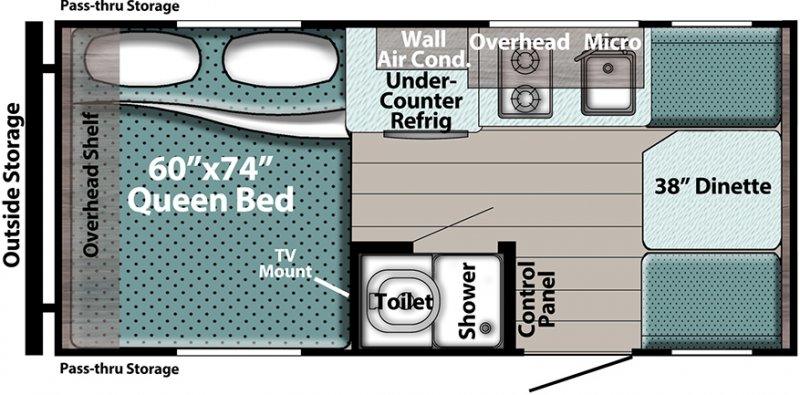 2026 GULF STREAM TRAILBOSS 170RQ Floorplan