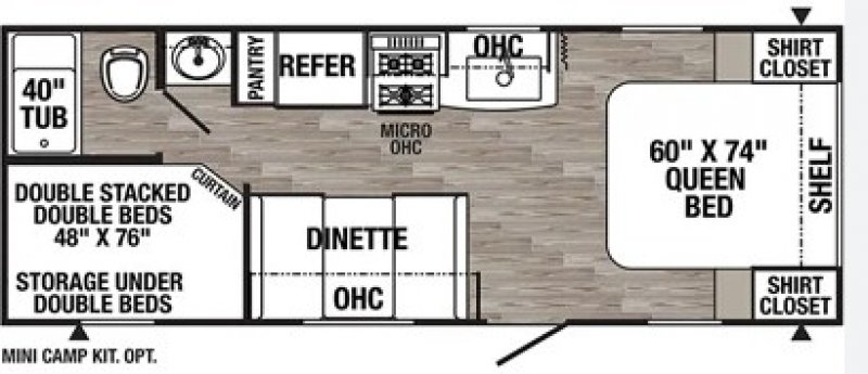 2020 PALOMINO PUMA 22RBC Floorplan